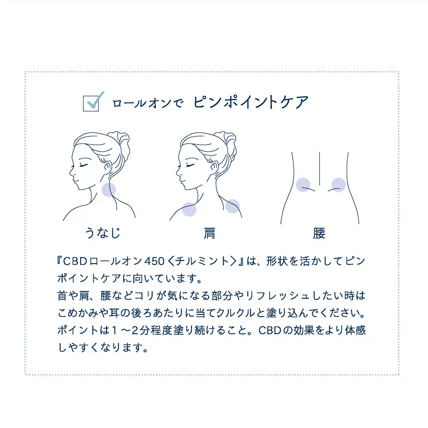 【エリクシノール】 CBD ロールオン 450 〈チルミント〉(DIPLOMA取得)